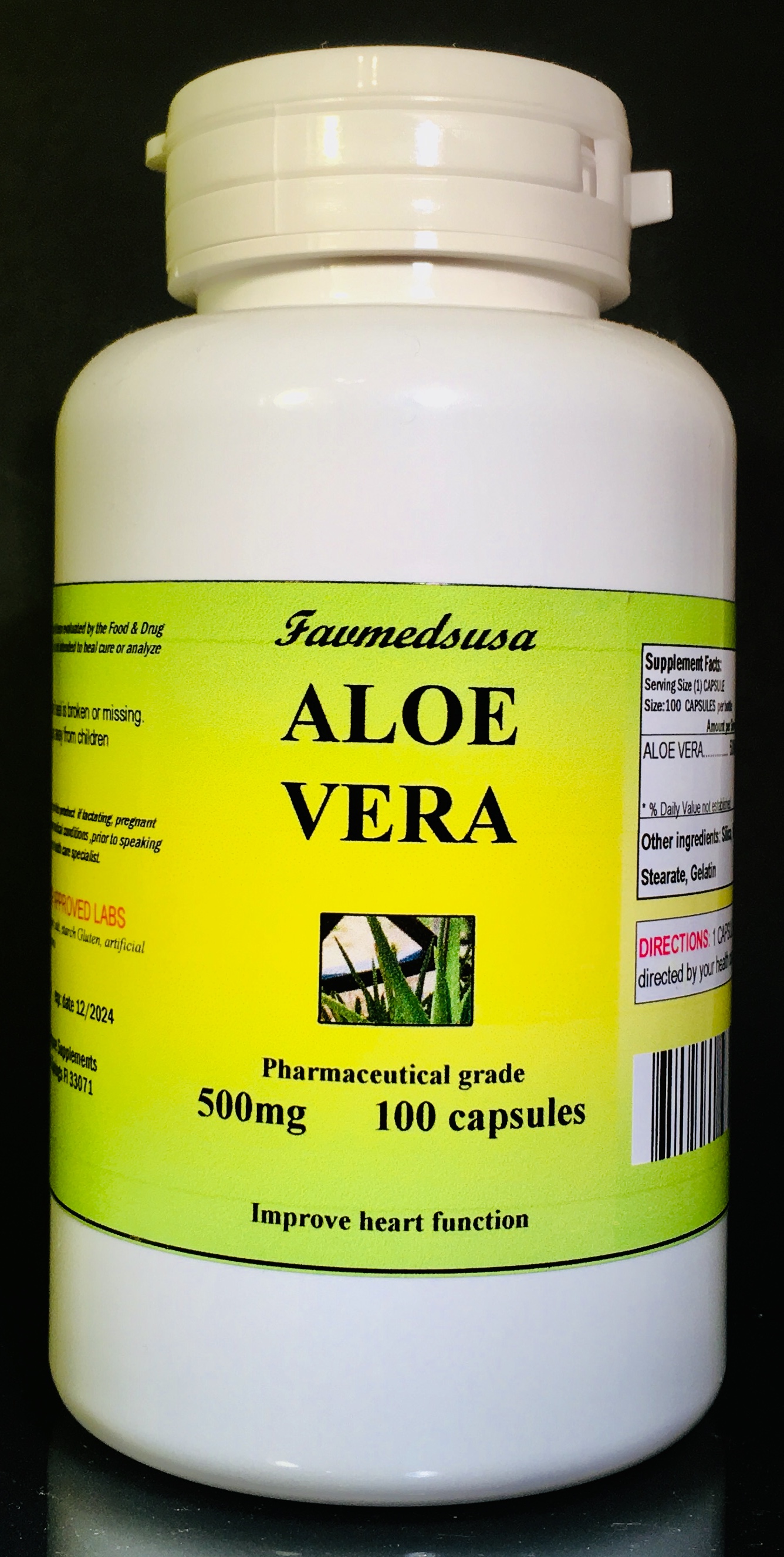 Aloe Vera 500mg - 100 capsules